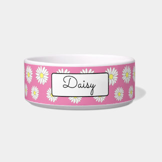 Yellow & White Daisies Personalised   Bowl
