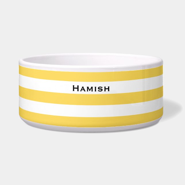 Yellow & White Deckchair Stripes Personalised (Front)