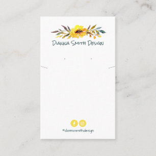Yellow White DIY Necklace And Earring Card Holder