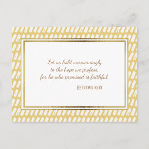 Yellow White Gold Christian Bible Verse Postcard