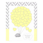Yellow, White Grey Elephant Baby Shower - Guest