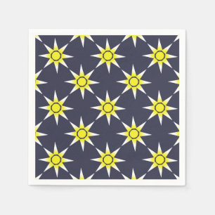 Yellow White Magic Sun Product Napkin