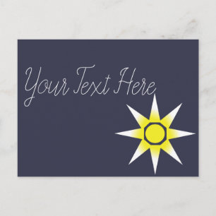 Yellow White Magic Sun Product Postcard