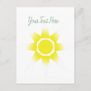 Yellow White Magic Sun Product Postcard