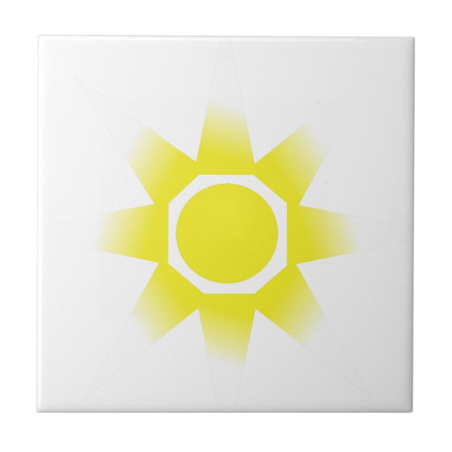 Yellow White Magic Sun Product Tile (Front)