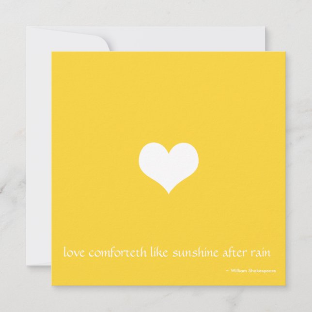 Yellow & White Minimalist Save the Date Card (Front)