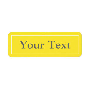 Yellow & White Stickers or Labels w/ Custom Text