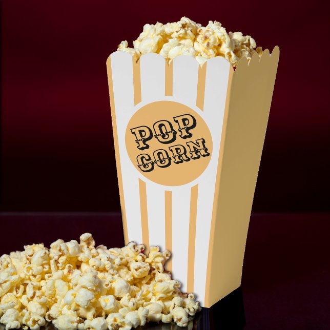 Yellow & White Striped Movie Popcorn Favour Box (Yellow & White Striped Movie Popcorn Favor Boxes
)