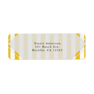 Yellow & White Stripes Modern Striped Invitation