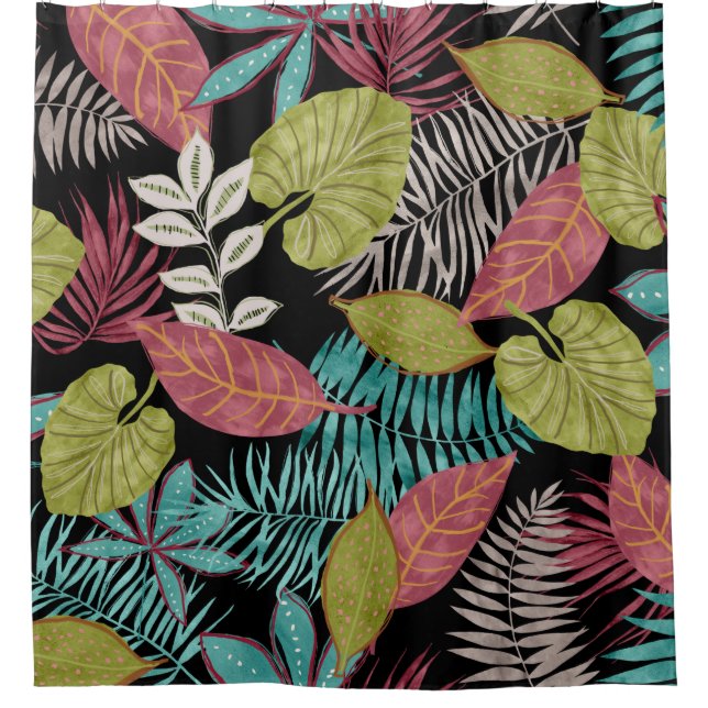 Yellow white tartan texture background. shirt fabr shower curtain (Front)