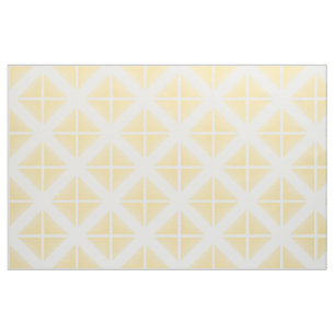 Yellow White Trendy Triangles Pattern Fabric