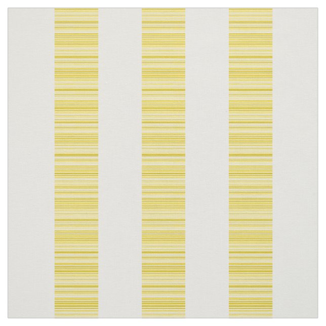 Yellow White Vertical Modern Stripes Fabric (Swatch)
