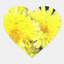 Yellow Wild Flowers Heart