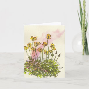 Yellow Wild Poppy Greeting Card