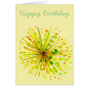 Yellow wildflower dandelion watercolor flower