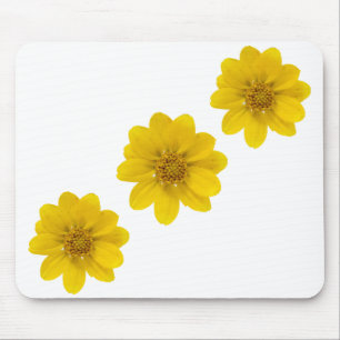 Yellow Wildflower Diagonal Mouse Mat