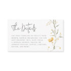 Yellow Wildflower Elegant Boho Bridal Shower