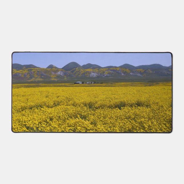 Yellow Wildflower Field Landscape Desk Mat (Front)