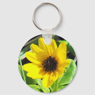 Yellow Wildflower Key Ring