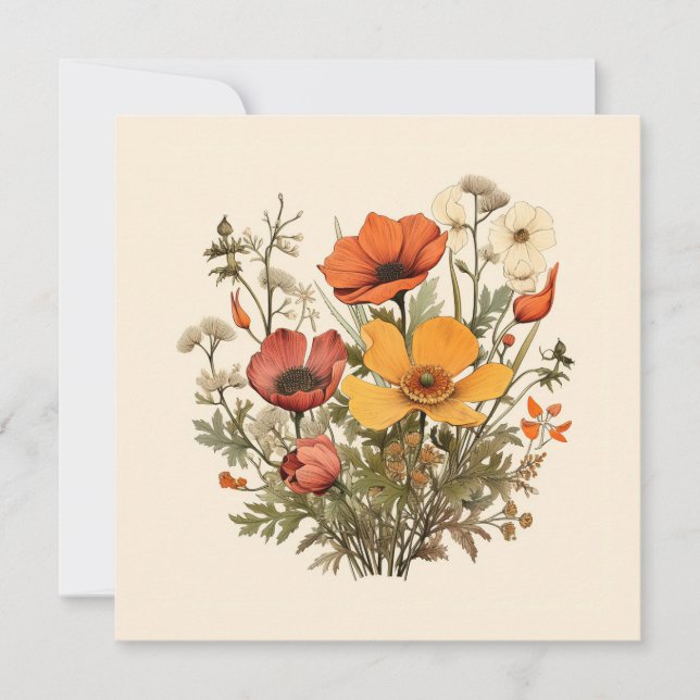 Yellow Wildflower Plant Bouquet Botanical Garden  (Front)