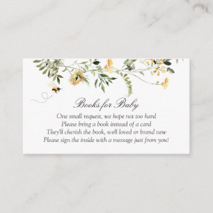 Yellow Wildflower Sweet as Can Bee Books for Baby Enclosure Card
