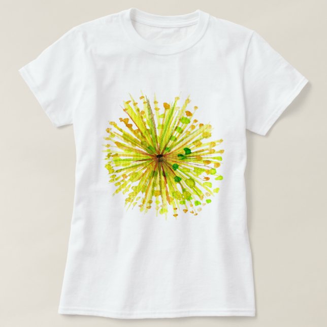 Yellow wildflower whimsical watercolour T-Shirt (Design Front)