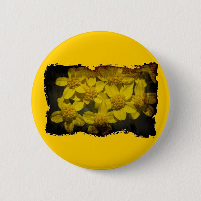 Yellow Wildflowers 6 Cm Round Badge (Front)