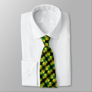 Yellow Wildflowers Abstract Small Pattern        Tie