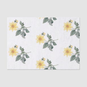 Yellow Wildflowers Botanical Tissue Paper