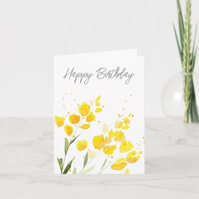 Yellow Wildflowers Card (Front)