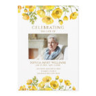 Yellow Wildflowers Funeral Order of Service 