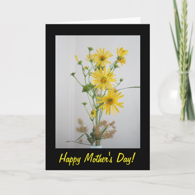 Yellow Wildflowers Happy Mother's Day Card (Front)