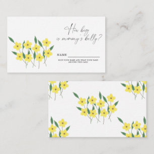 Yellow Wildflowers How big is mummy's belly game Enclosure Card