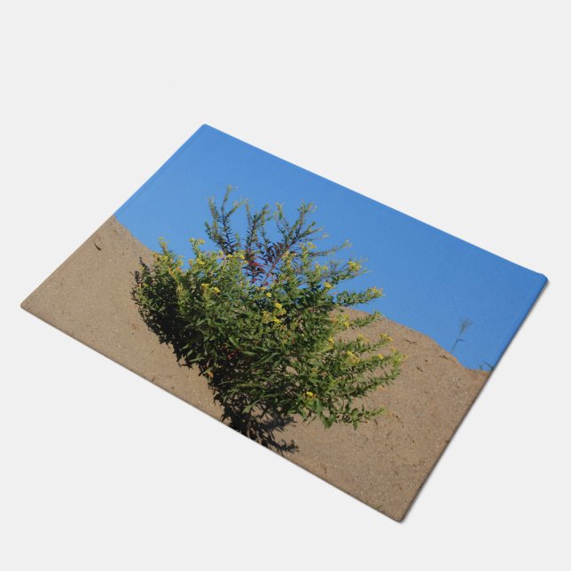 Yellow Wildflowers In Sand Floral  Doormat (Angled)