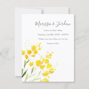 Yellow Wildflowers Invitation