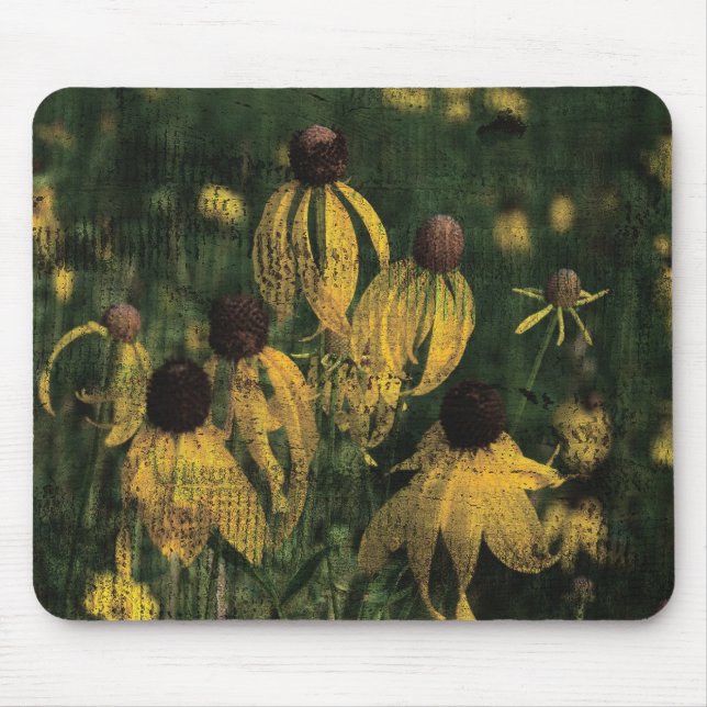 Yellow Wildflowers Mouse Mat (Front)