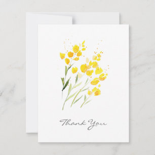 Yellow Wildflowers Thank You Card