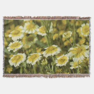 Yellow Wildflowers Throw Blanket