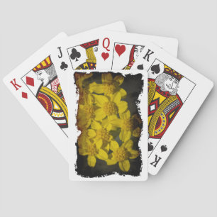 Yellow Wildflowers  Whte Edge Playing Cards