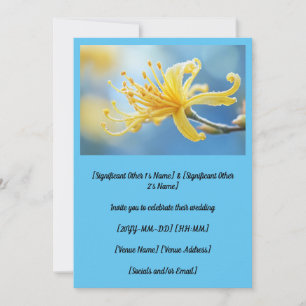 Yellow Witchazel Wedding  Invitation
