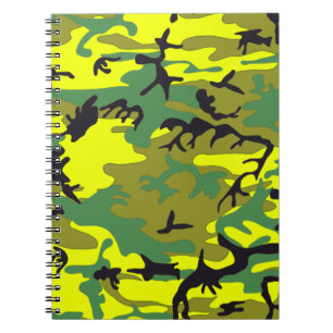 Yellow with Green Camouflage Notebook