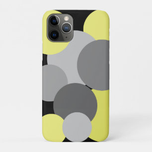 Yellow with Grey Polka Dots iPhone 11 Pro Case