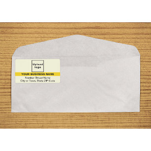 Yellow With Highlighted Brand Name Shipping Label