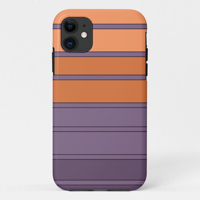 Yellow with lilac striped pattern  Case-Mate iPhone case (Back)