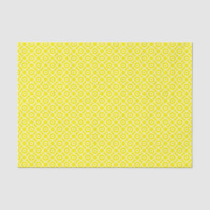 Yellow With White Circles Tissue Paper