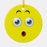 Yellow Wow Surprised Emoji Custom Name