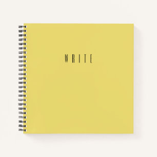 Yellow Write Typography Text Notebook