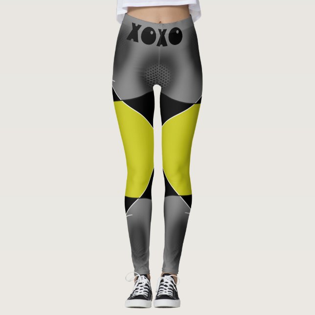 Yellow Xoxo Leggings (Front)