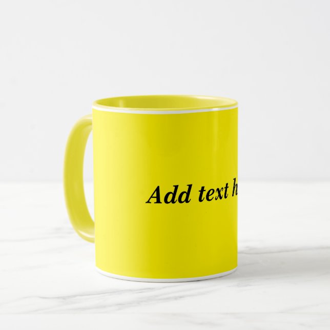 Yellow-yellow, simply sunshine yellow, mug (Front Left)