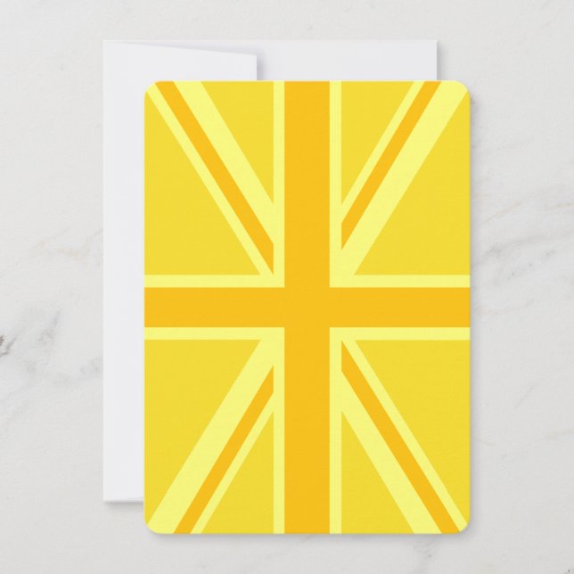 Yellow Yellow Union Jack British Flag Background (Front)